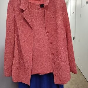 Women's Pink Jacket and Top Set